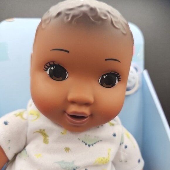 Gigglescape 14 Inch Baby Doll Dino Print Playtime Sucks Thumb Toddler dark colpl - Picture 2 of 5